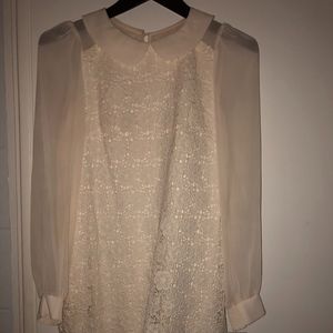 Eliza J Ivory Lace Mod Shift Dress